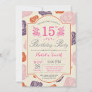 Search for orange quinceanera invitations 15th birthday