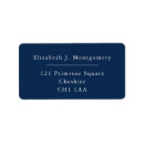 Search for navy and white return address labels Typography
