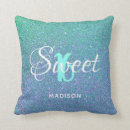 Search for aqua cushions Sweet 16