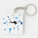 Search for diving square key rings Blue