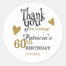 Search for elegant 60th birthday stickers Black and gold
