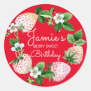 Search for red watercolor stickers Strawberry