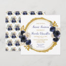 Search for navy blue floral sweet 16 invitations 16th birthday party