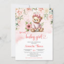 Search for sweet baby girl shower invitations Teddy bear