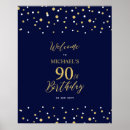 Search for 90th birthday supplies party posters Gold