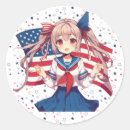 Search for anime girl stickers Red