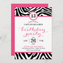 Search for zebra print birthday invitations Cute
