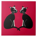 Search for black and white cat tiles Retro