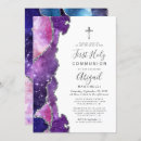 Search for pink and purple first communion invitations Chic