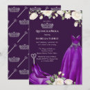 Search for purple dress quinceanera invitations Silver