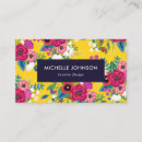 Search for red floral pattern business cards Boho