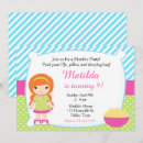 Search for blue pillow invitations Sleepover