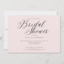 Search for pink black bridal shower invitations Calligraphy