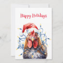 Search for chicken christmas cards Watercolor