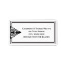 Search for roaring 20s wedding return address labels Black and white