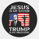 Search for jesus is my savior stickers Keep america great