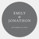 Search for white and grey wedding stickers Simple