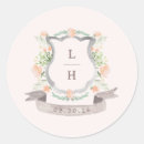 Search for peach monogram wedding stickers Formal