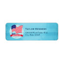 Search for red white stripes return address labels Stars and stripes