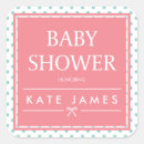 Search for pink polka dot baby shower stickers Girl