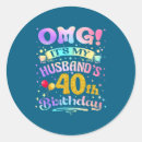 Search for husband birthday stickers 40th