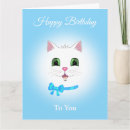 Search for blue cat birthday cards Cute