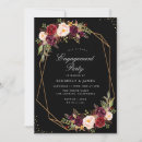 Search for burgundy engagement party invitations Black