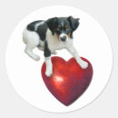 Search for valentine puppy stickers Red