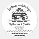 Search for the adventure begins stickers Black and white