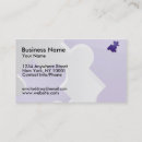 Search for puzzle pieces business cards Blue