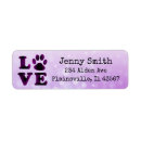 Search for bokeh return address labels Purple
