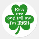Search for funny kiss me stickers Irish