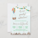 Search for our greatest adventure baby shower invitations Mountains