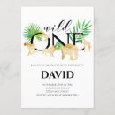 Search for foil 1st birthday invitations Wild one