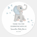 Search for blue grey elephant baby shower stickers Watercolor