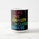 Search for peace hope love mugs Equality