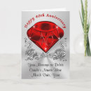 Search for ruby wedding anniversary cards Fortieth