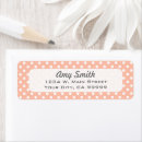 Search for orange polka dot return address labels Peach