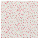 Search for musical notes fabric Red