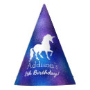 Search for unicorn paper party hats Purple
