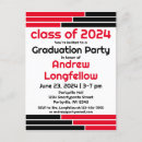 Search for red black graduation invitations University