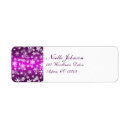 Search for snowflake wedding return address labels Purple