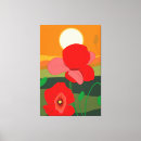 Search for orange poppy canvas prints Colourful