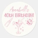 Search for champagne birthday party stickers Pink