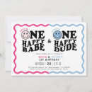 Search for twins 1st birthday invitations Blue