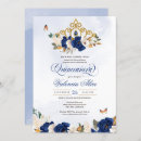 Search for royal blue and gold quince invitations Roses
