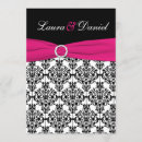 Search for black and fuchsia wedding invitations Modern