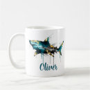 Search for life is great mugs Great white shark