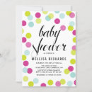 Search for polka dot baby shower invitations Modern