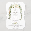 Search for cream white roses wedding invitations Greenery